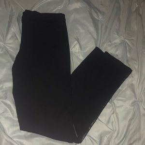 Pleather side stripe pants